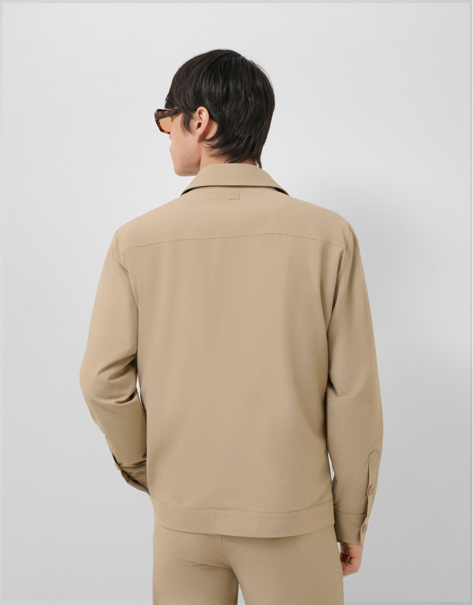 Beige technical separate overshirt - Man | Roberto Verino