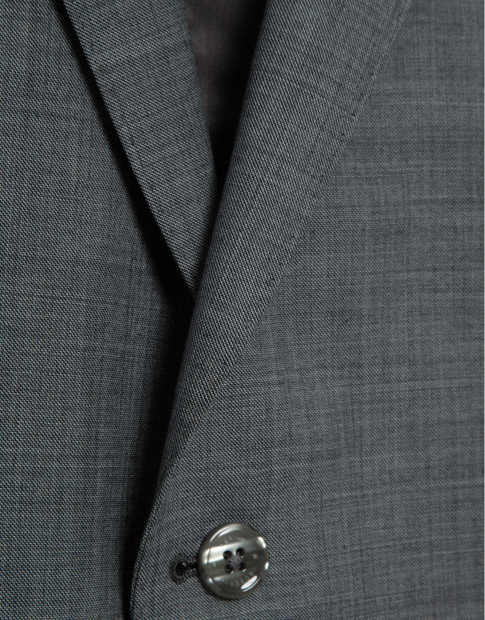 Half canvas slim fit faux plain dark grey suit | Roberto Verino