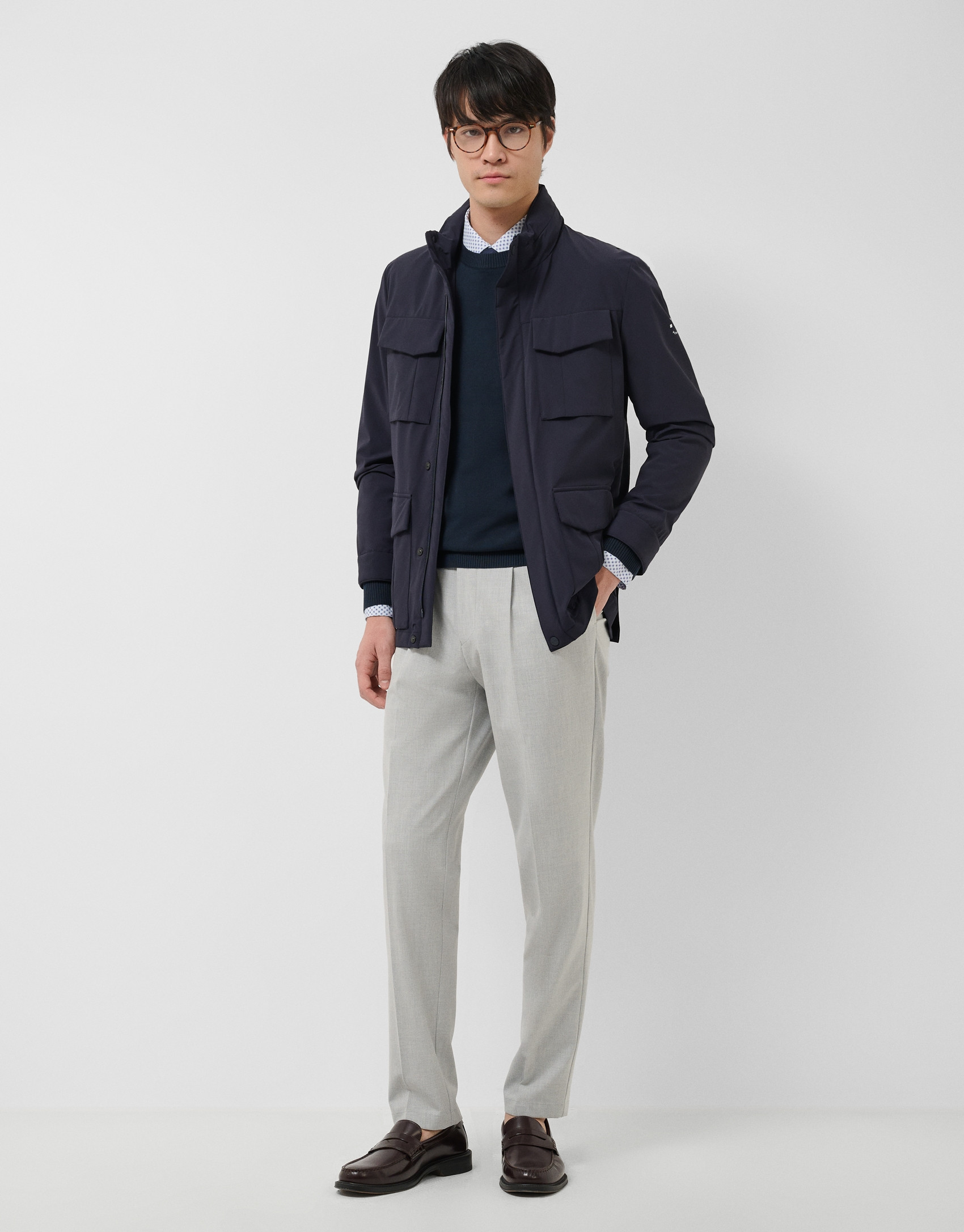 Parka cuatro bolsillos azul marino - Hombre | Roberto Verino