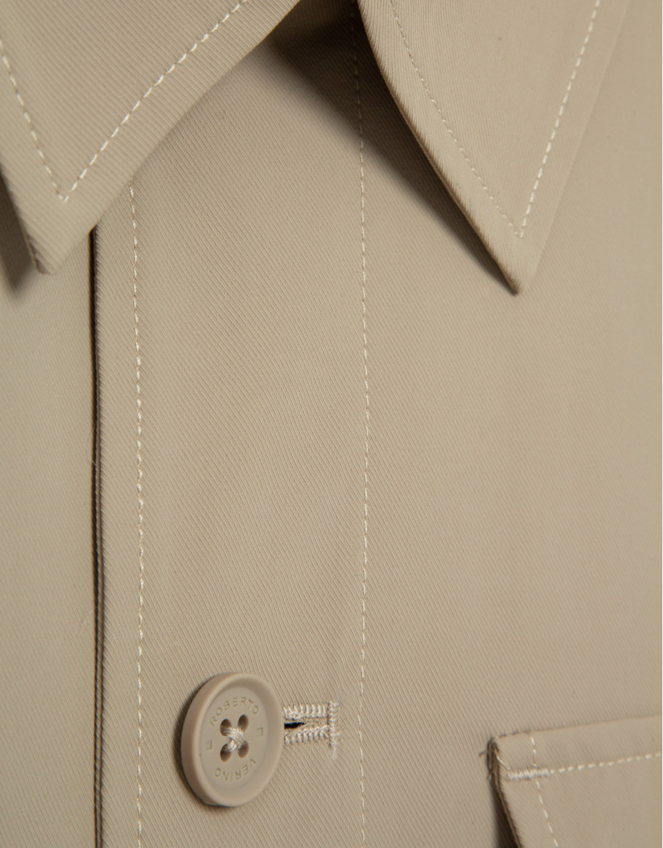 Sobrecamisa separate técnica color beige | Roberto Verino