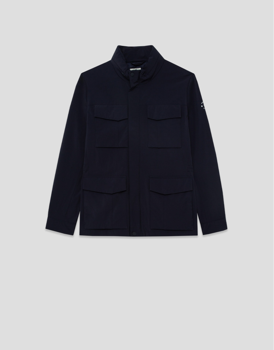 Navy blue technical parka - Man - SS2026 | Roberto Verino