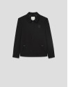 Black double-knit zip-up overshirt - Man | Roberto Verino