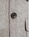 Grey linen overshirt - Man - SS2026 | Roberto Verino