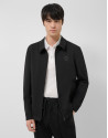 Black double-knit zip-up overshirt - Man | Roberto Verino