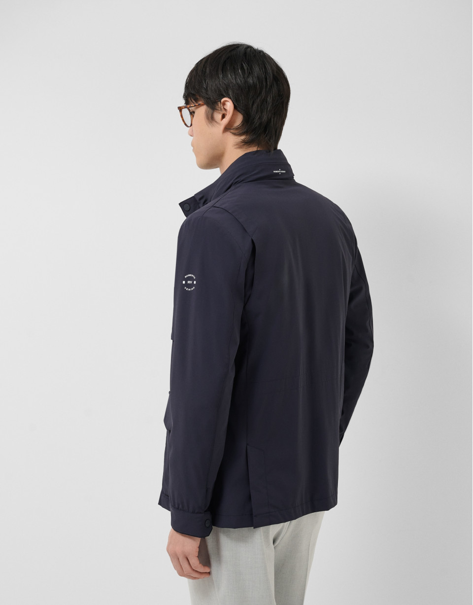 Navy blue technical parka - Man - SS2026 | Roberto Verino