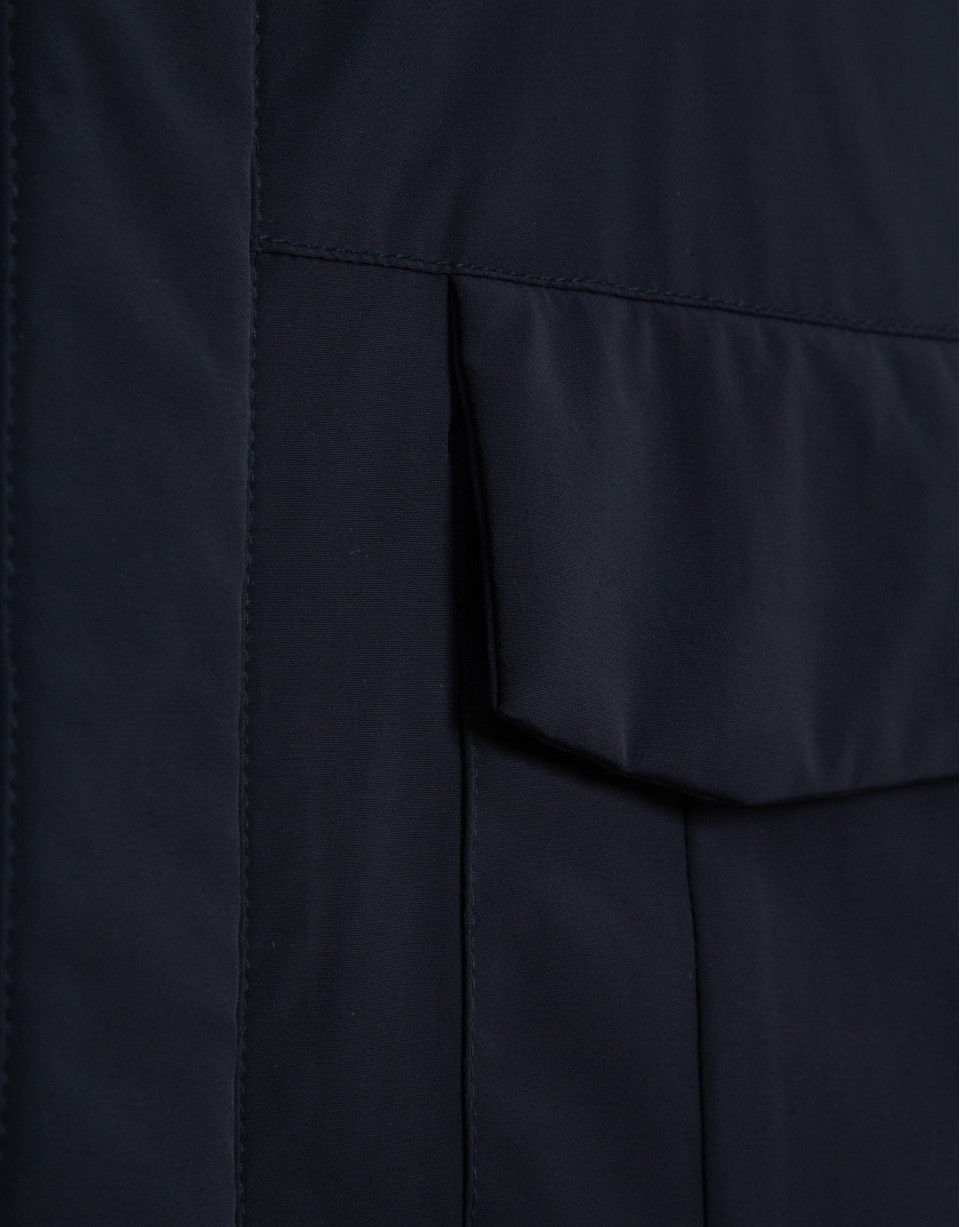 Navy blue technical parka - Man - SS2026 | Roberto Verino