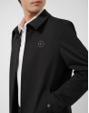 Black double-knit zip-up overshirt - Man | Roberto Verino