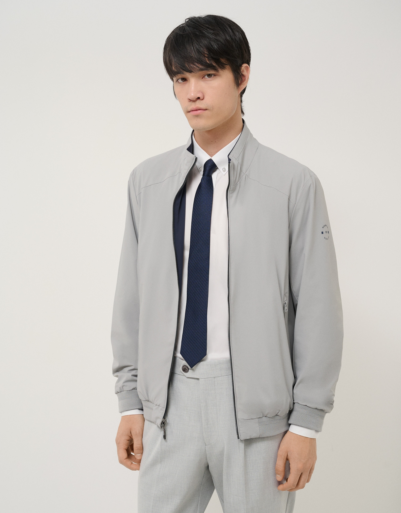 Reversible navy/grey jacket - Man - SS2026 | Roberto Verino