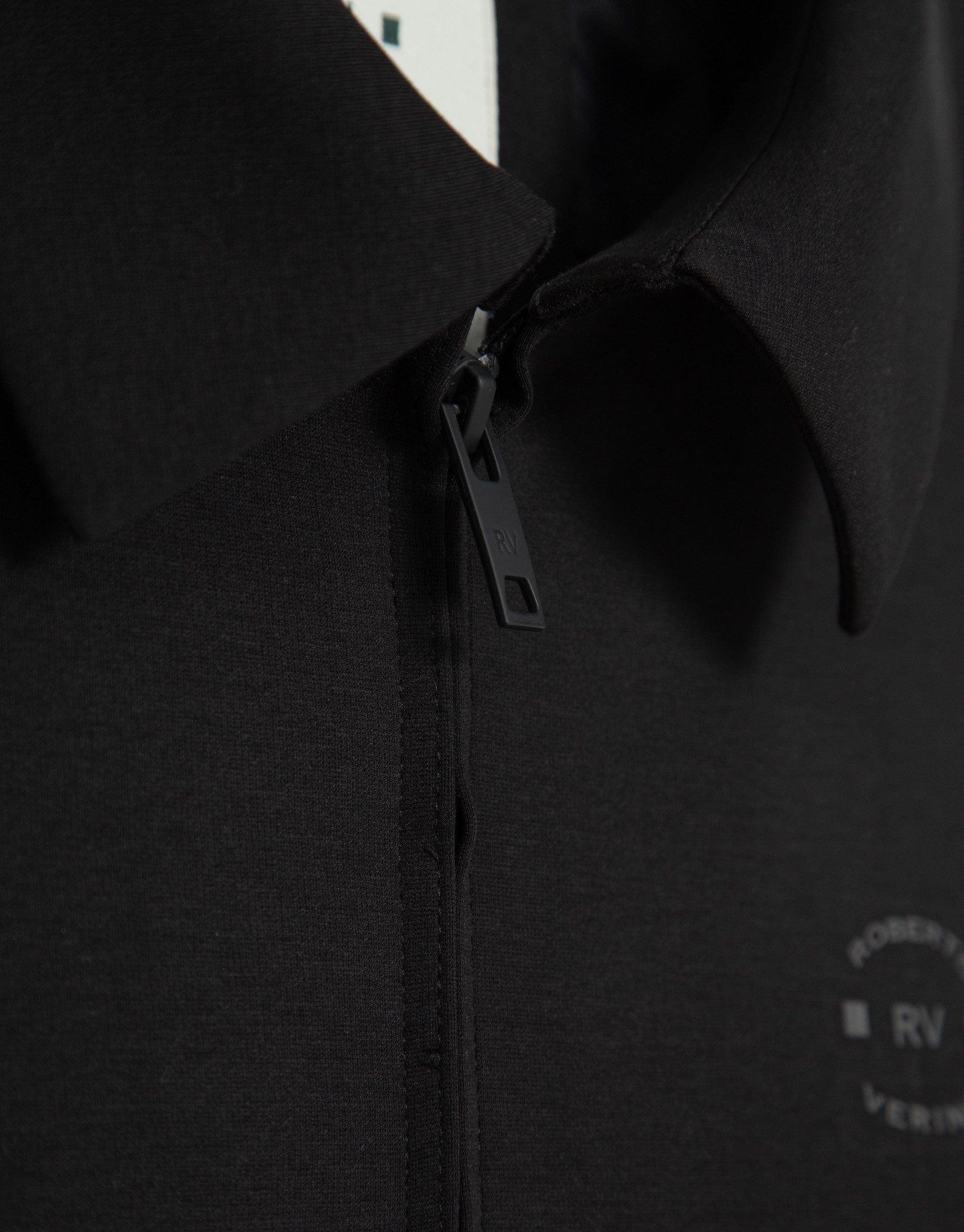 Black double-knit zip-up overshirt - Man | Roberto Verino