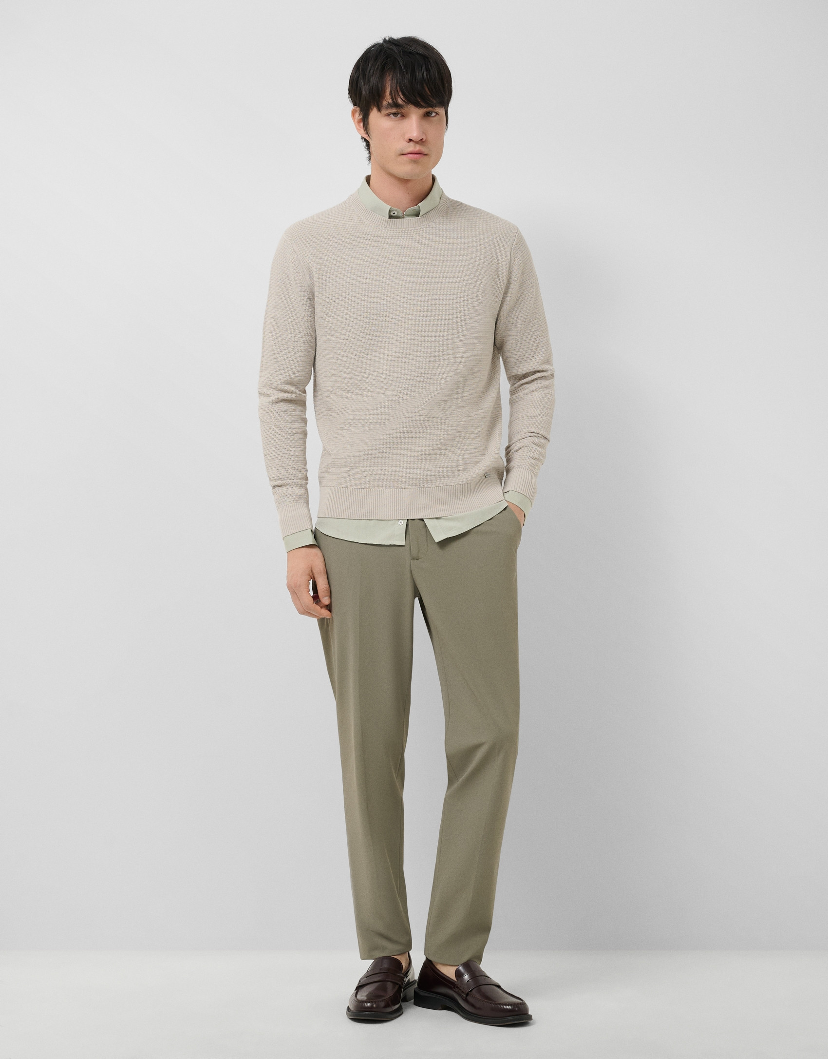 Jersey high twist estructura arena - Hombre | Roberto Verino