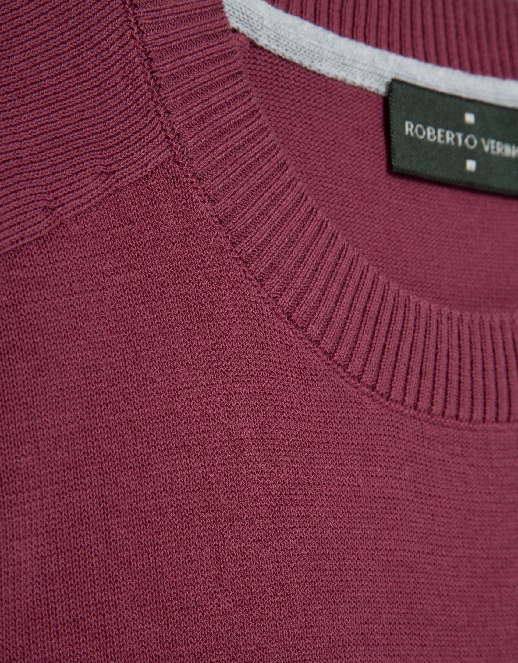 Jersey algodón liso high twist ciruela - Hombre | Roberto Verino