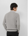 Jersey estructura algodón/lino gris melange | Roberto Verino