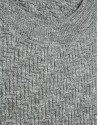 Grey melange cotton/linen structured jumper | Roberto Verino