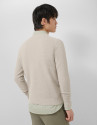 High twist sand-coloured structured jumper | Roberto Verino