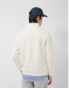 Off-white half-zip sweatshirt with chest logo | Roberto Verino