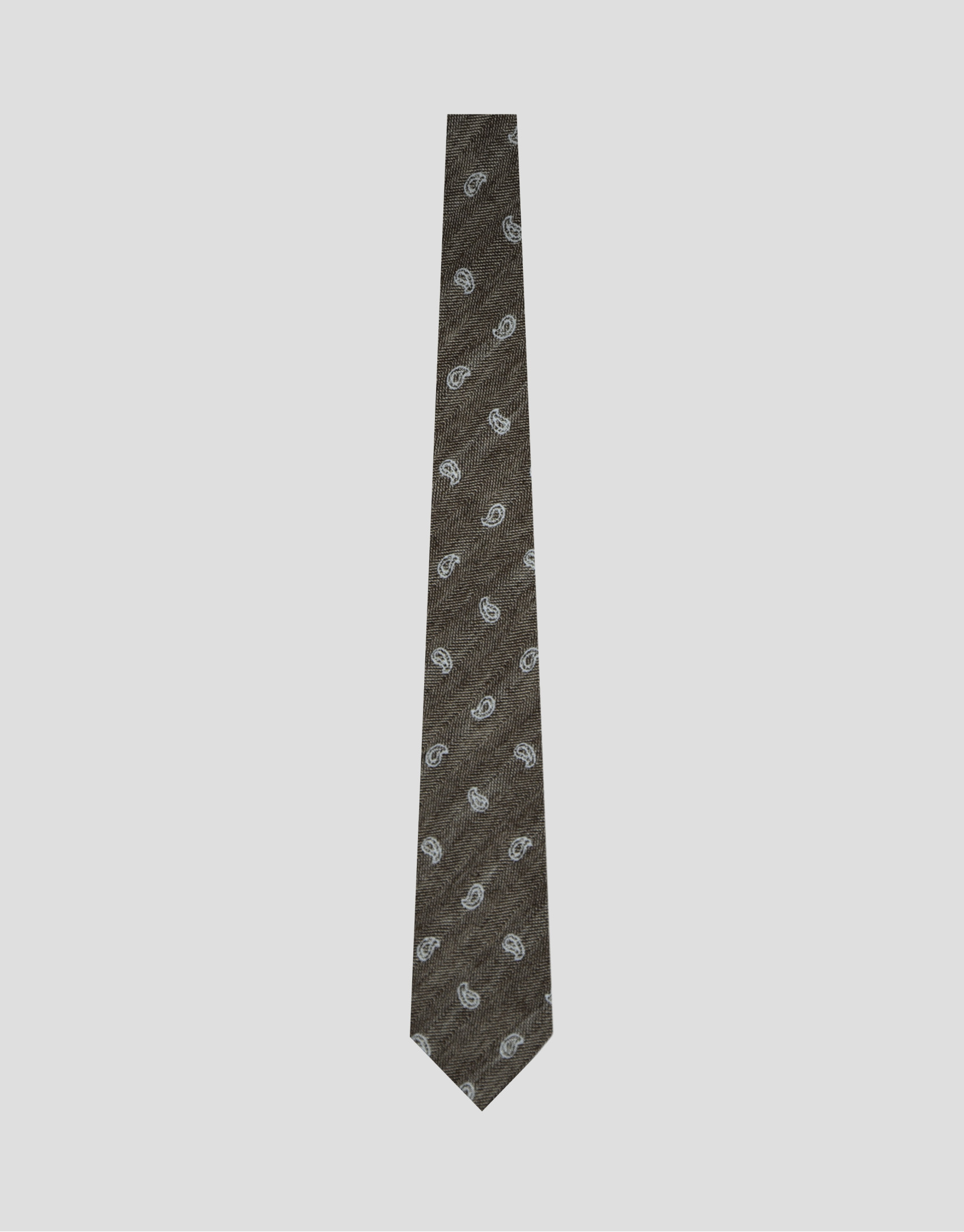 Corbata de seda/lino espiga con jacquard ... | Roberto Verino