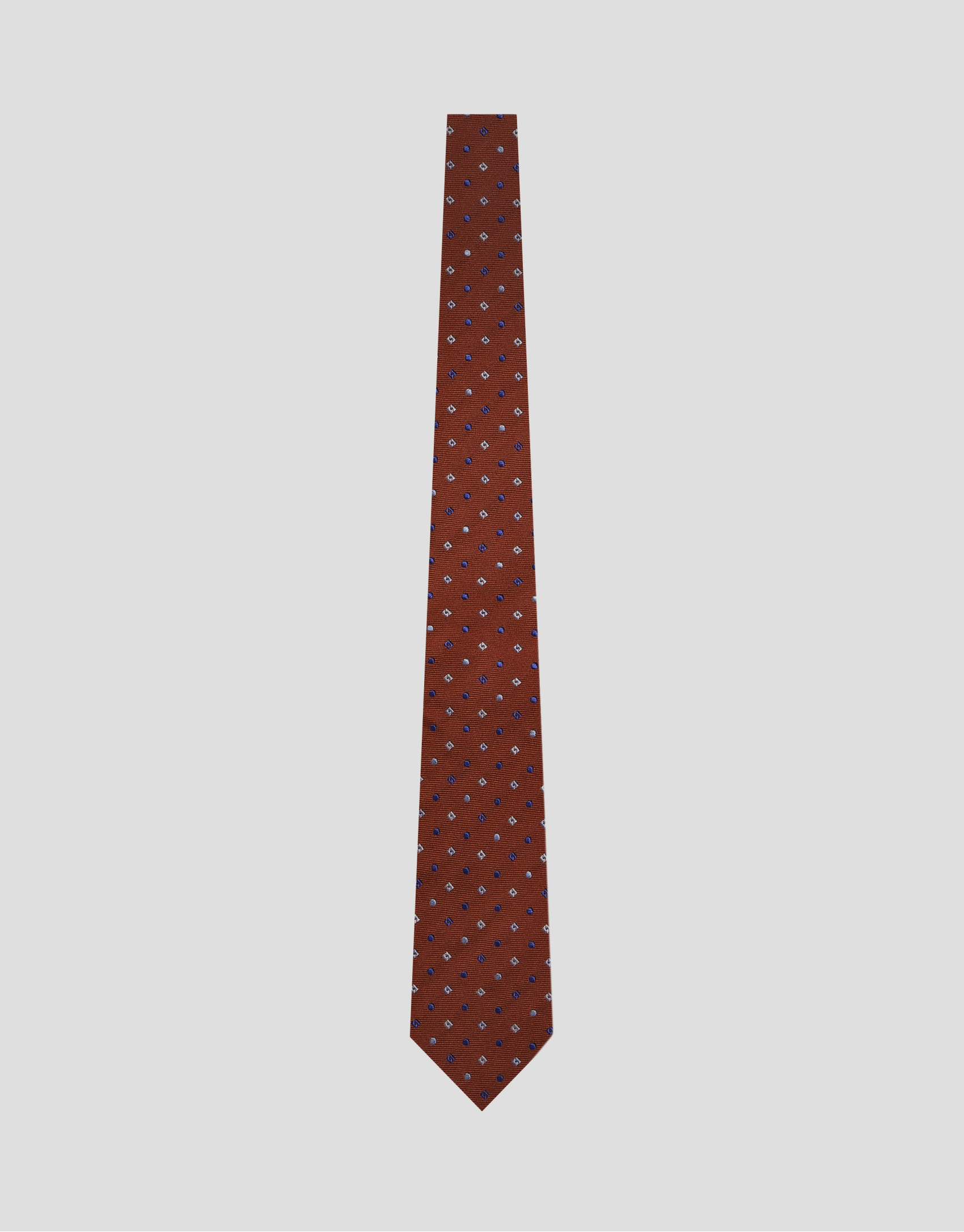 Corbata seda roja jacquard geométrico tonos ... | Roberto Verino