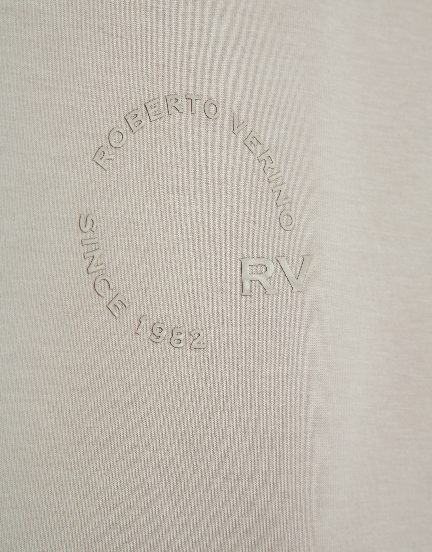 Sudadera visón logo a tono en pecho - Hombre | Roberto Verino