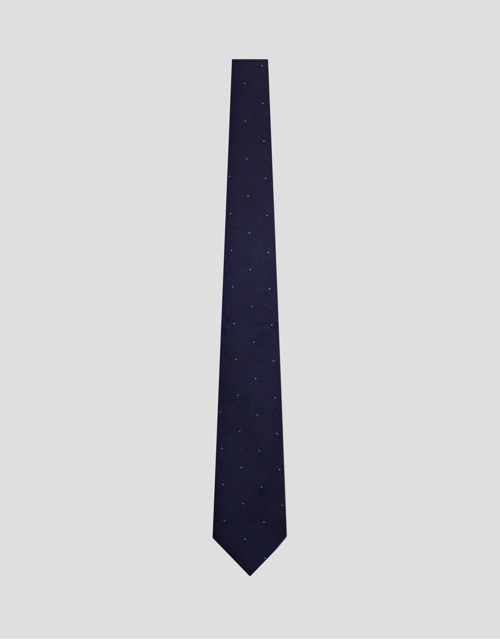 Corbata seda azul con jacquard celeste y rojo | Roberto Verino