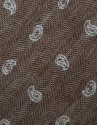 Herringbone silk/linen tie with brown ... | Roberto Verino