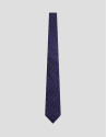 Corbata seda azul con jacquard geométrico ... | Roberto Verino