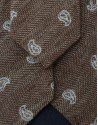 Corbata de seda/lino espiga con jacquard ... | Roberto Verino