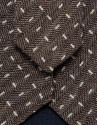 Herringbone silk/linen tie with geometric ... | Roberto Verino