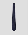Corbata seda azul con jacquard geométrico ... | Roberto Verino