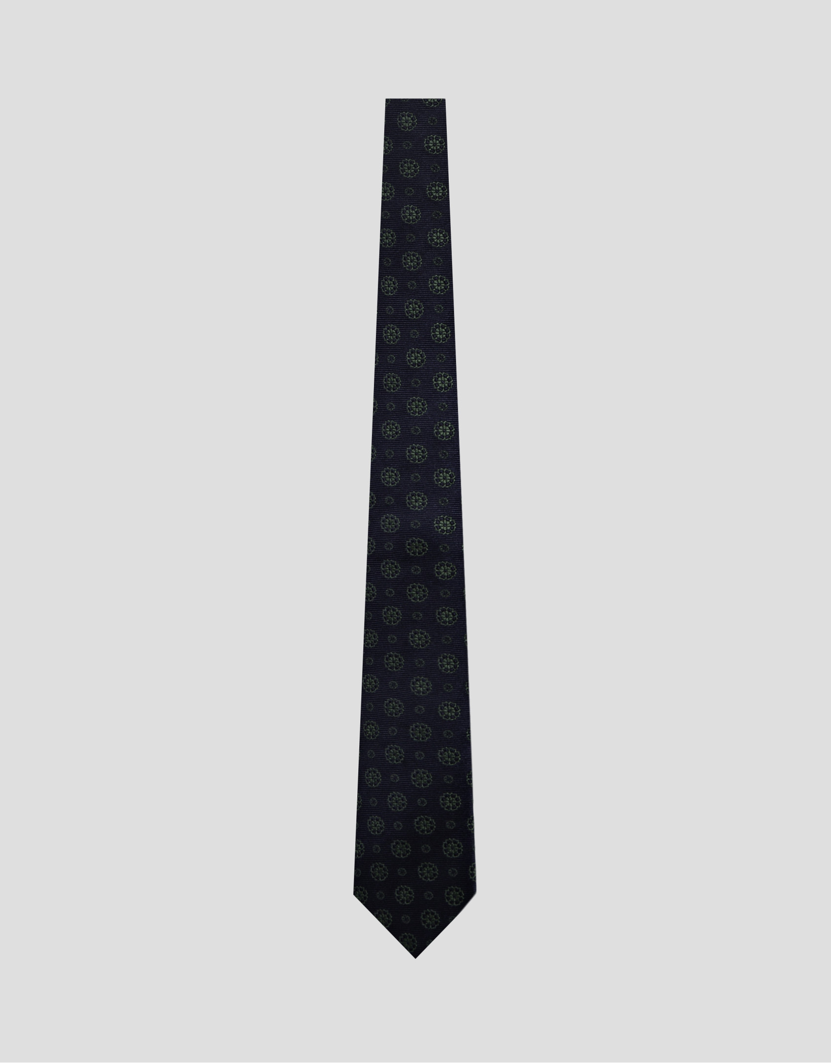 Corbata seda marino con jacquard geométrico ... | Roberto Verino