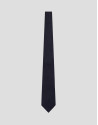 Navy silk jacquard tie - Man - SS2026 | Roberto Verino