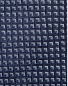 Blue geometric jacquard silk tie - Man - SS2026 | Roberto Verino