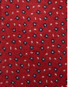 Red silk tie with navy/white geometric ... | Roberto Verino