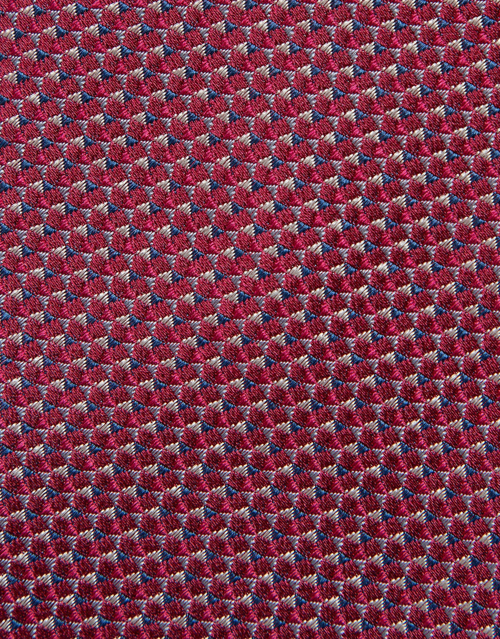 Silk tie with geometric rose jacquard pattern | Roberto Verino