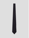 Corbata seda marino jacquard geométrico flor... | Roberto Verino