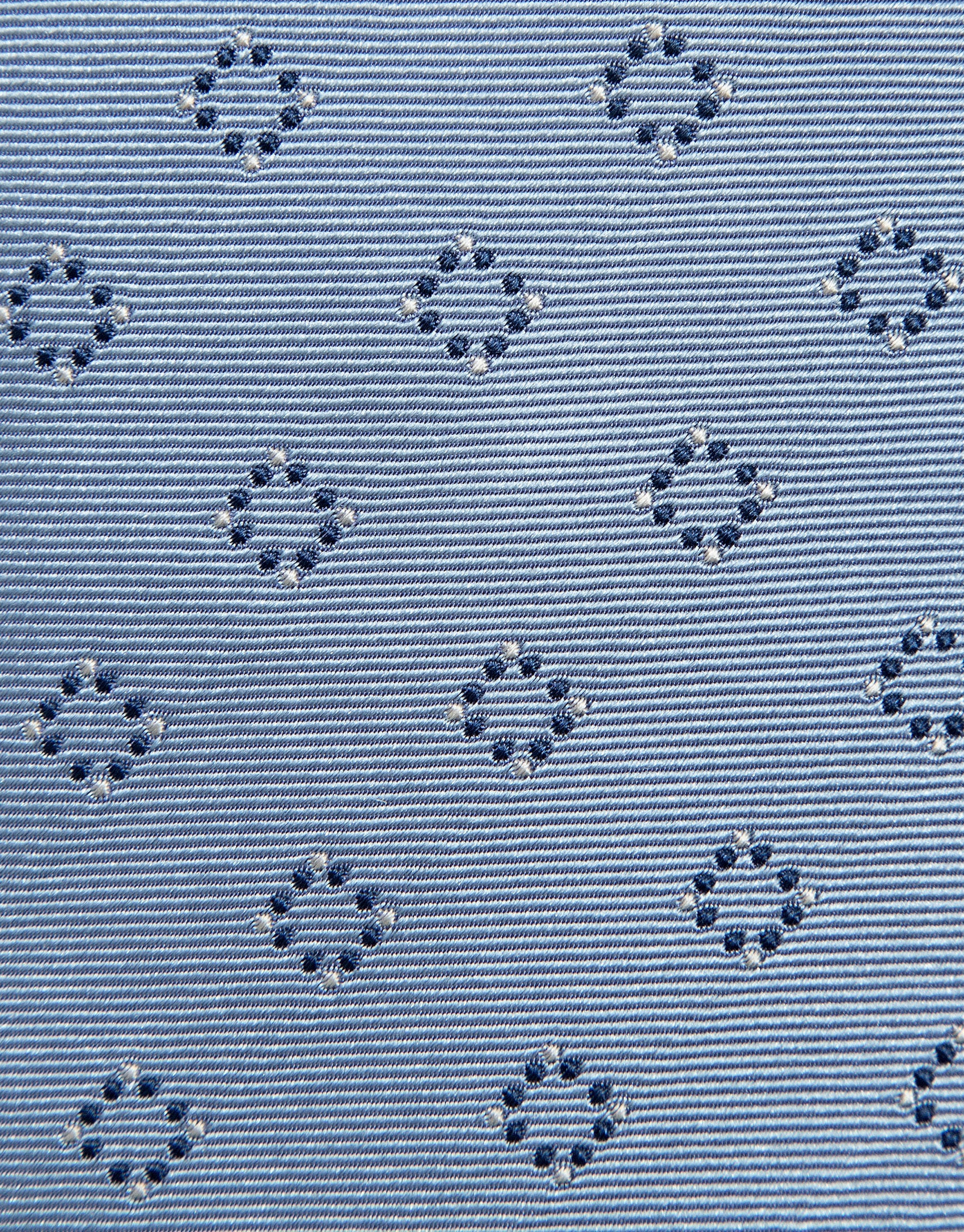 Light blue silk tie with navy geometric ... | Roberto Verino