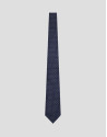 Corbata seda marino jacquard blanco - Hombre | Roberto Verino