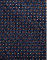Navy blue/orange geometric jacquard silk tie | Roberto Verino