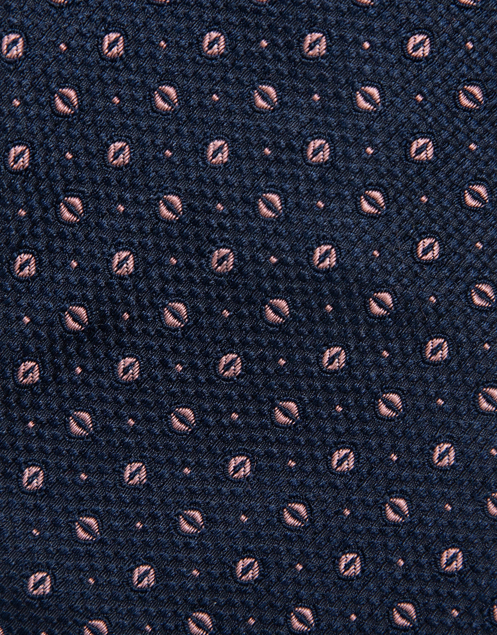 Corbata seda marino jacquard rosa - Hombre | Roberto Verino
