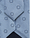 Corbata seda celeste jacquard geométrico marino | Roberto Verino