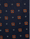Corbata seda marino jacquard geométrico flor... | Roberto Verino