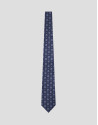 Indigo-toned silk tie - Man - SS2026 | Roberto Verino
