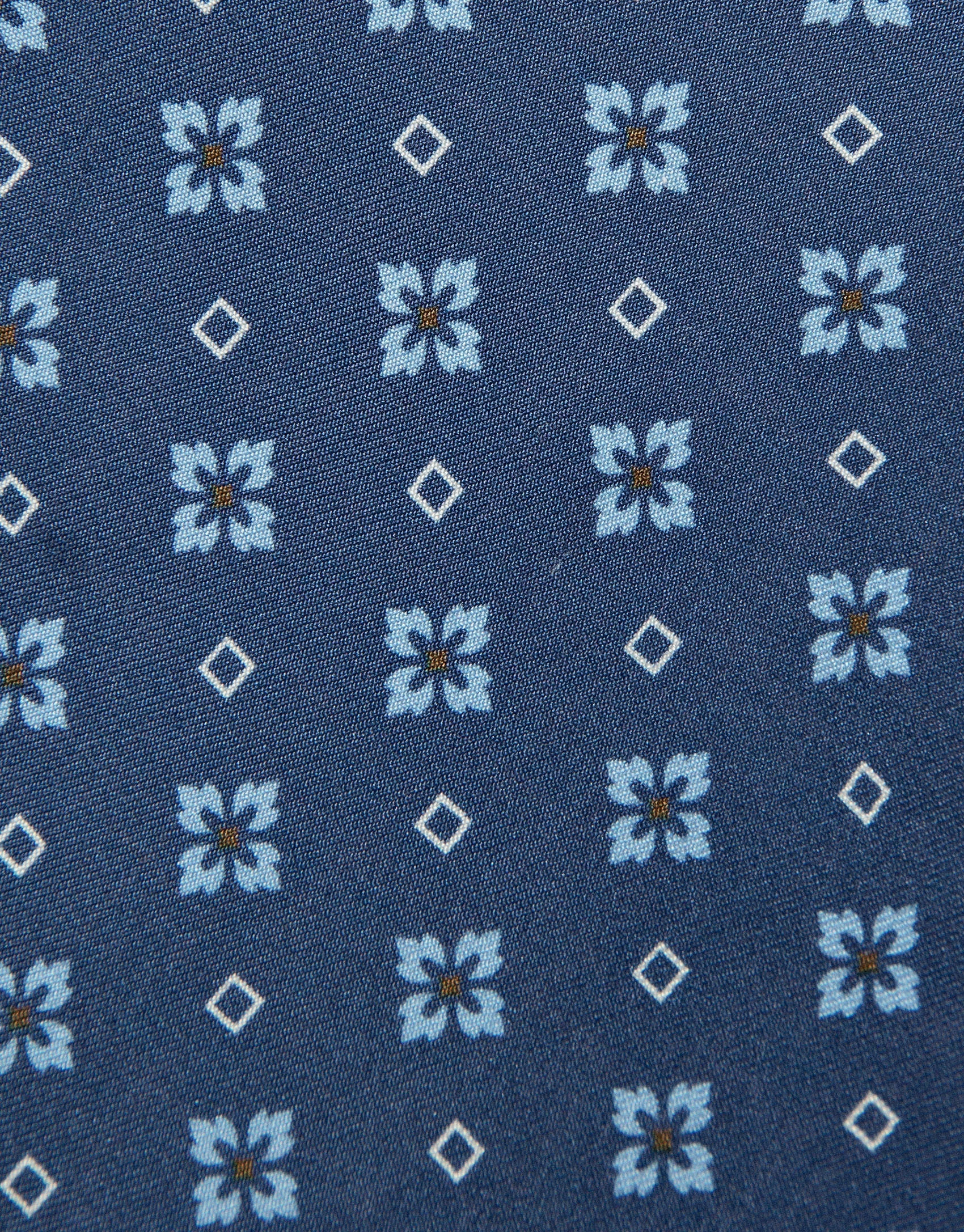 Indigo-toned silk tie - Man - SS2026 | Roberto Verino