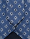Blue silk tie with silver jacquard - Man | Roberto Verino