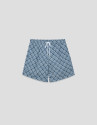 Navy blue and white geometric print swimsuit | Roberto Verino