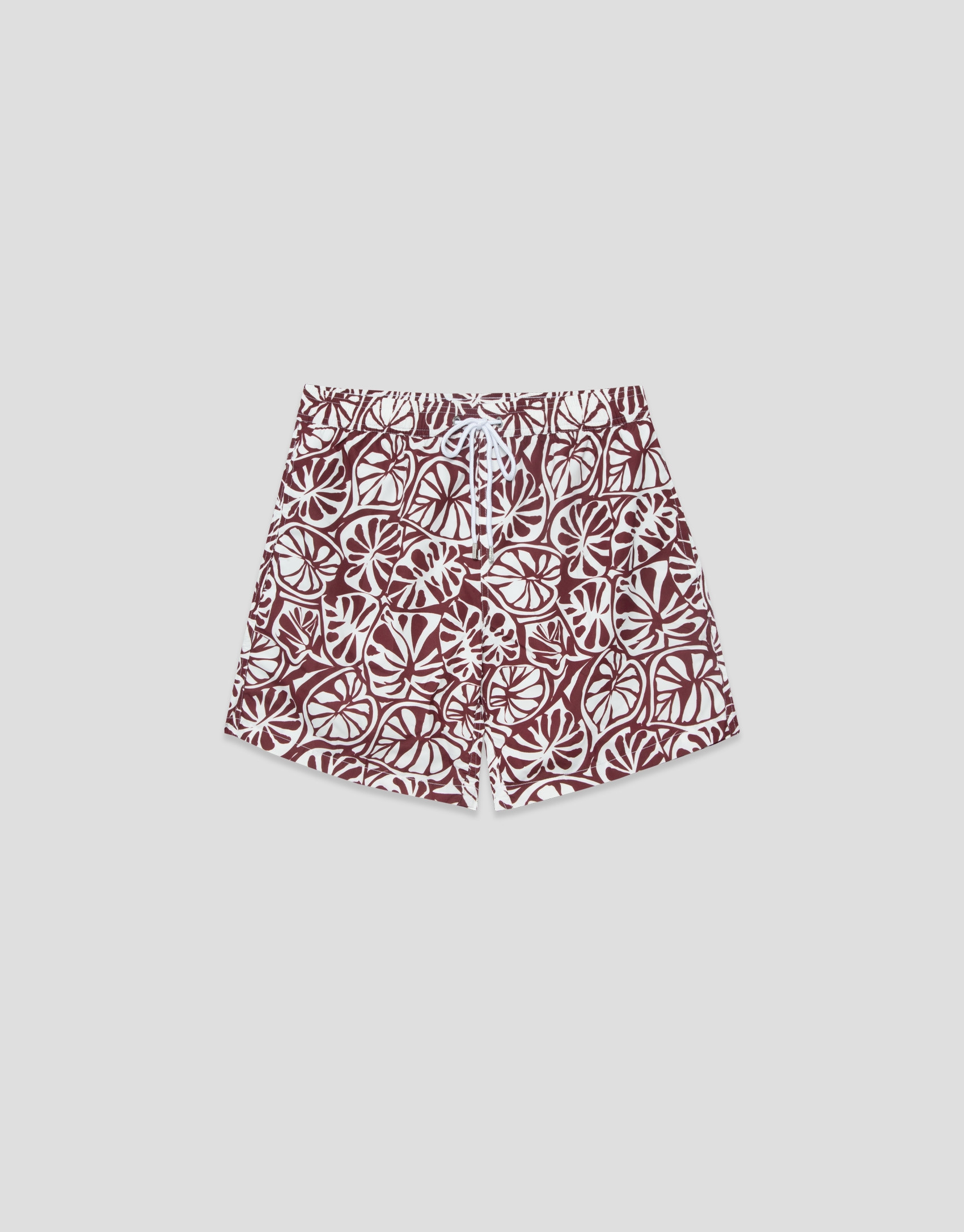 Plum and white tropical flower print swimsuit | Roberto Verino