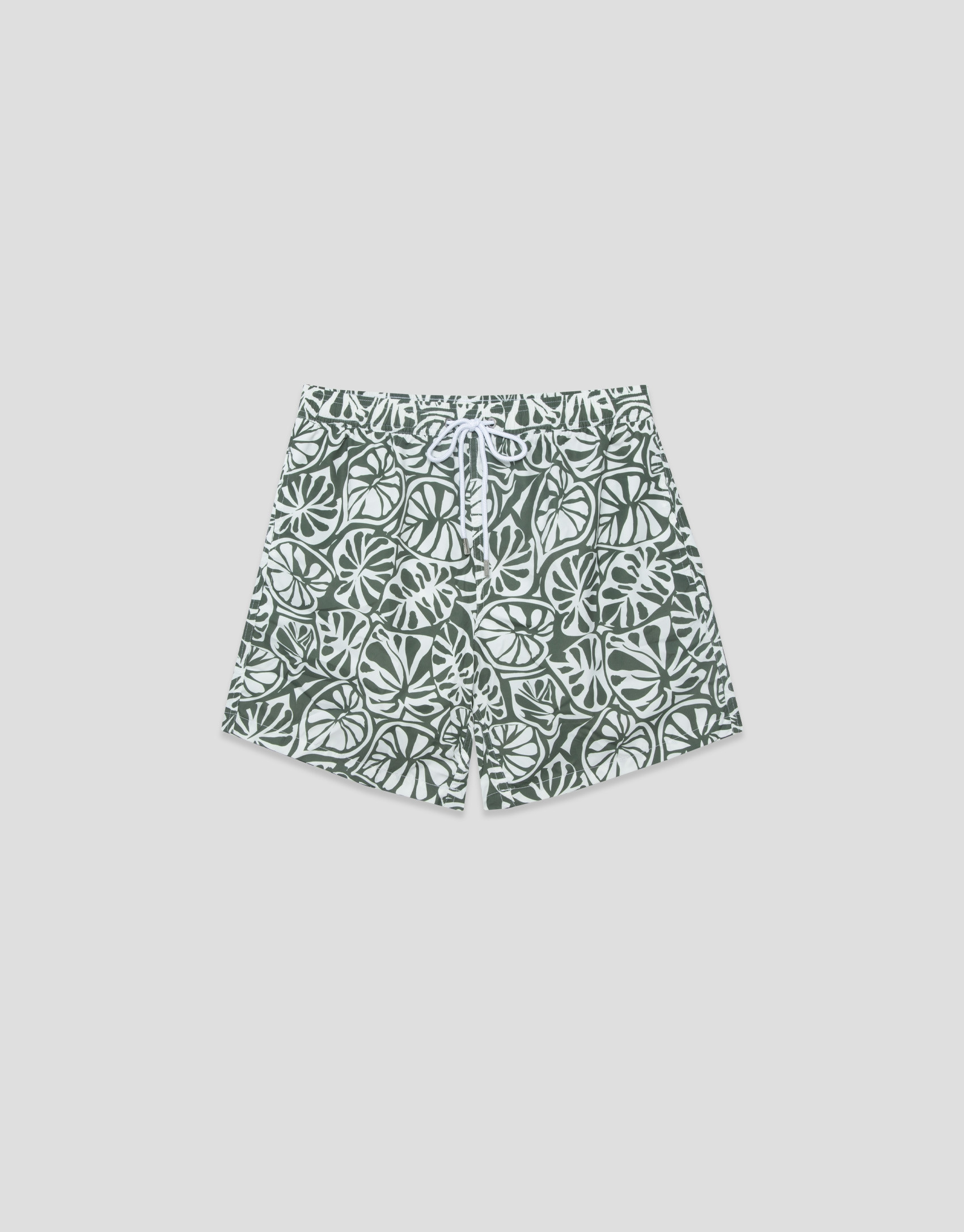 Bañador estampado flor tropical caqui y blanco | Roberto Verino
