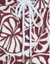 Plum and white tropical flower print swimsuit | Roberto Verino