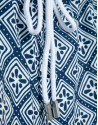 Navy blue and white geometric print swimsuit | Roberto Verino