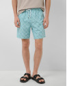 Blue-green and white geometric print swimsuit | Roberto Verino