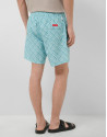 Blue-green and white geometric print swimsuit | Roberto Verino